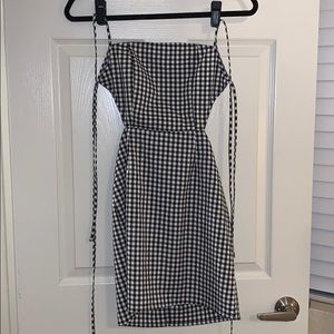 Black and white plaid dress